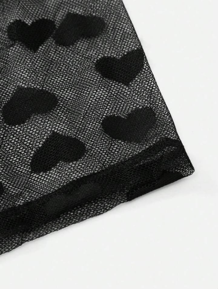 Men's Heart Polka Dot Mesh Waistband Trunks